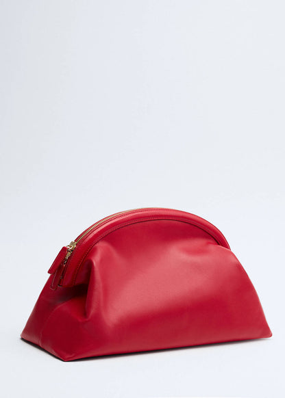 Leather clutch bag