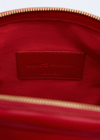 Leather clutch bag