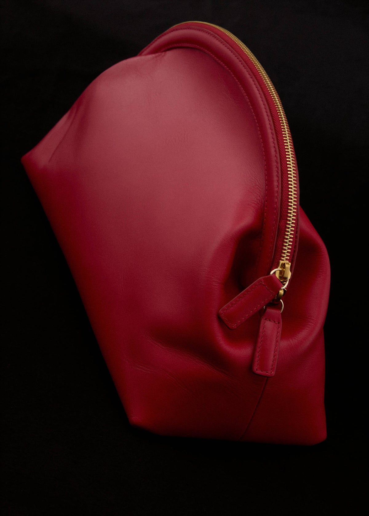 Leather clutch bag