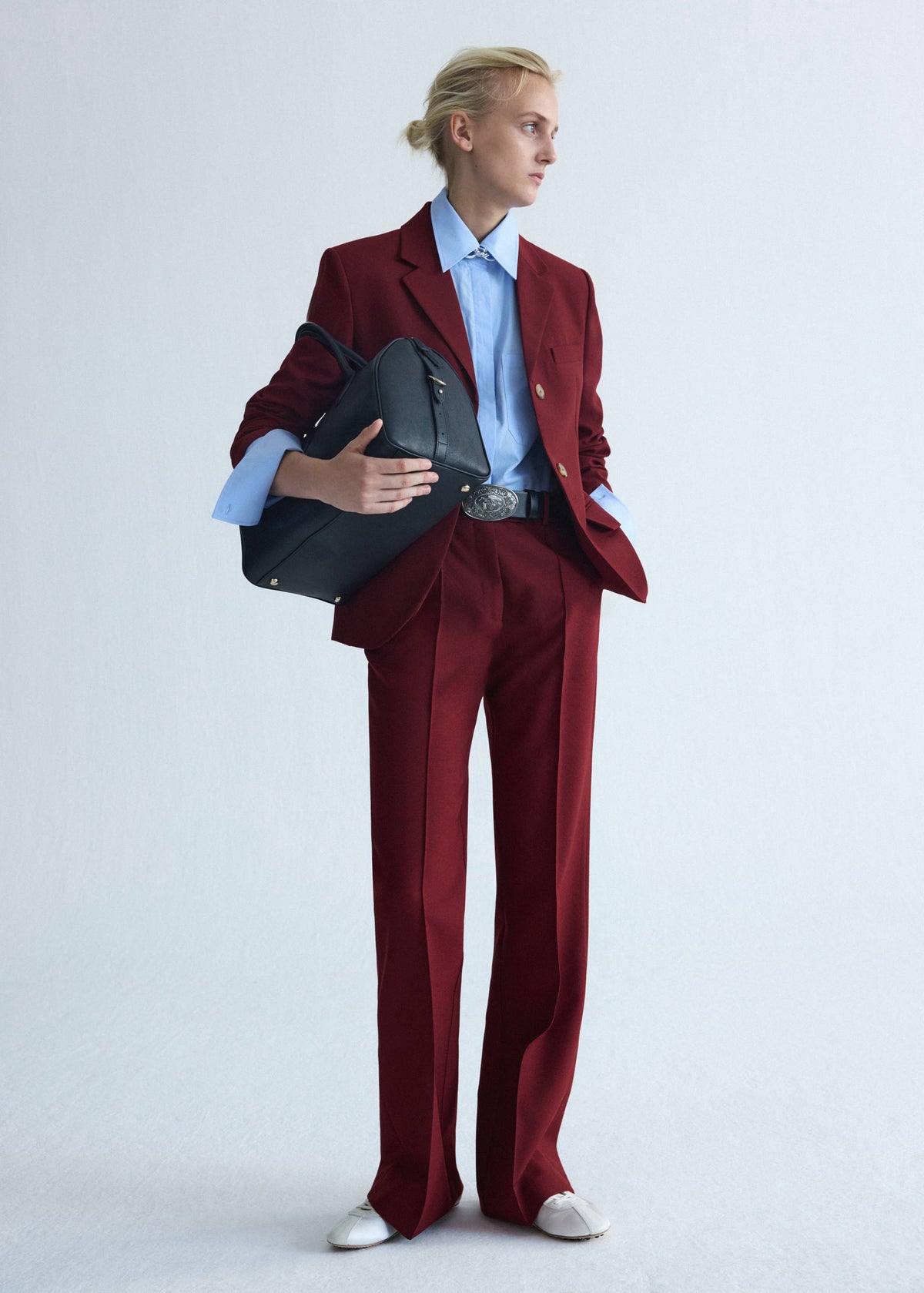 Wool suit trousers