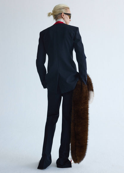 Pinstripe suit trousers