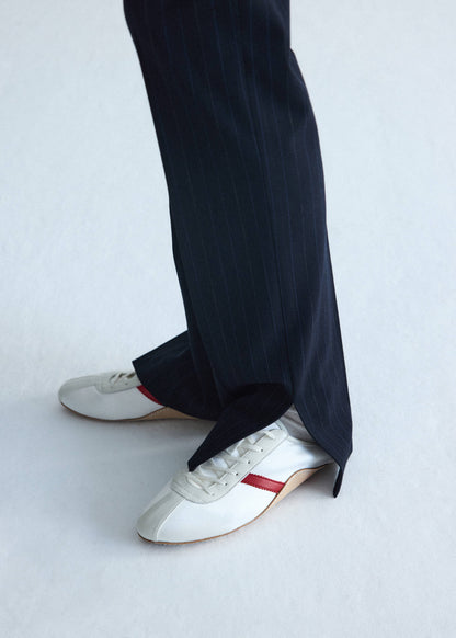 Pinstripe suit trousers