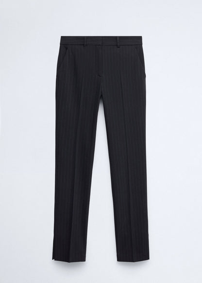 Pinstripe suit trousers
