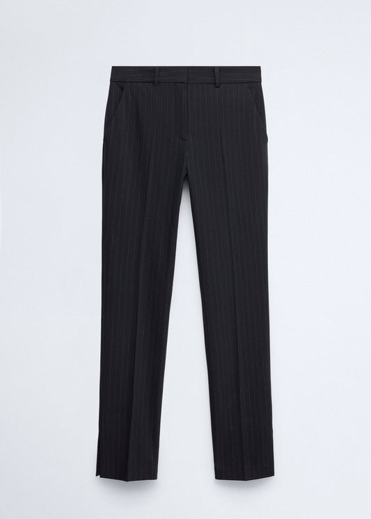 Pinstripe suit trousers