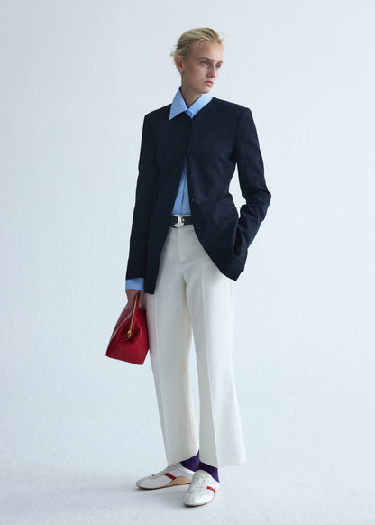 Low-rise cropped trousers