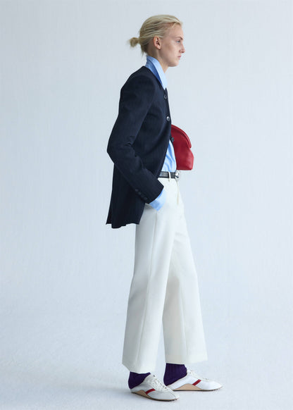 Low-rise cropped trousers