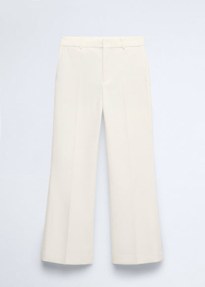 Low-rise cropped trousers