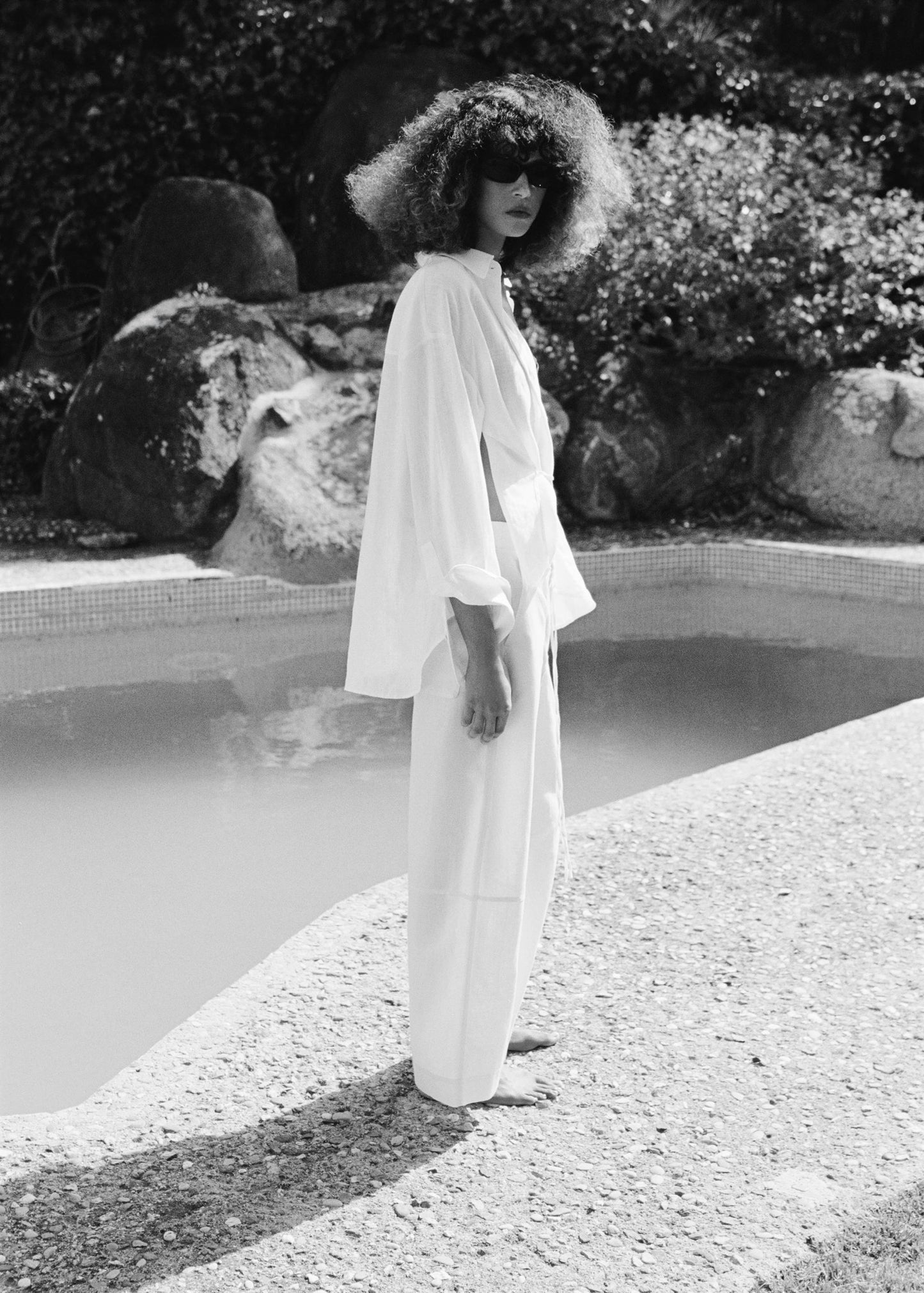 Linen balloon trousers