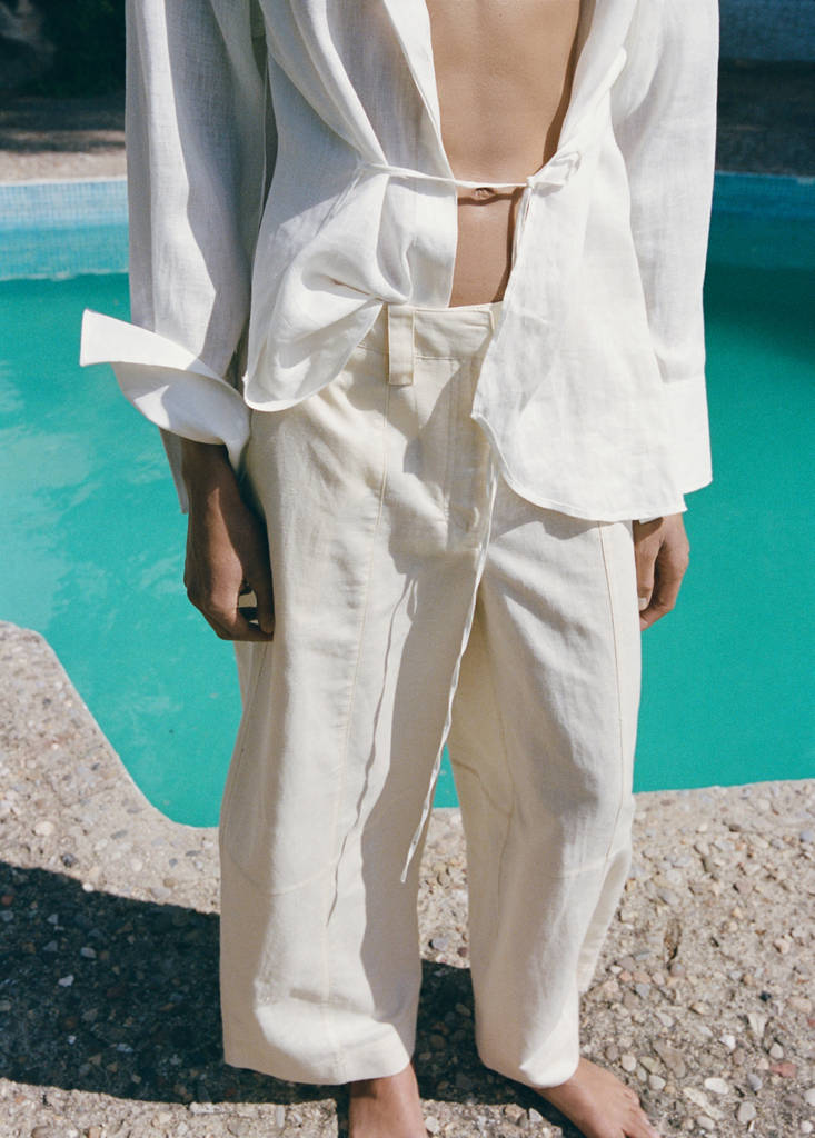 Linen balloon trousers