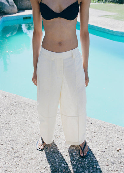 Linen balloon trousers