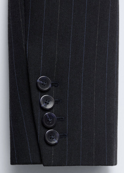 Wool pinstripe blazer