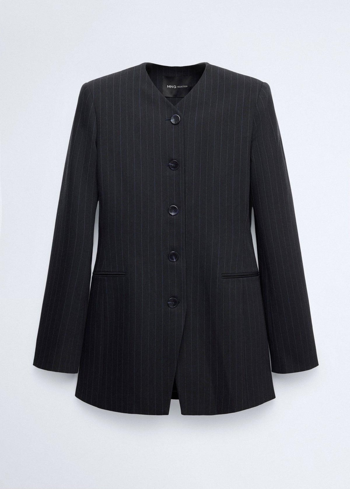 Wool pinstripe blazer