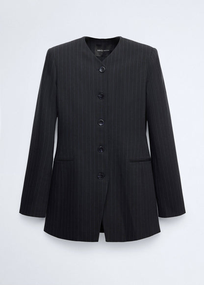 Wool pinstripe blazer
