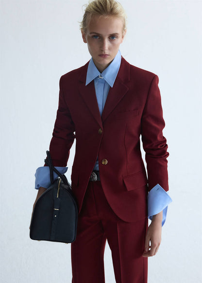 Wool suit blazer