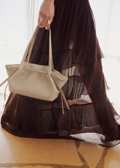 Medium faux leather shoulder bag