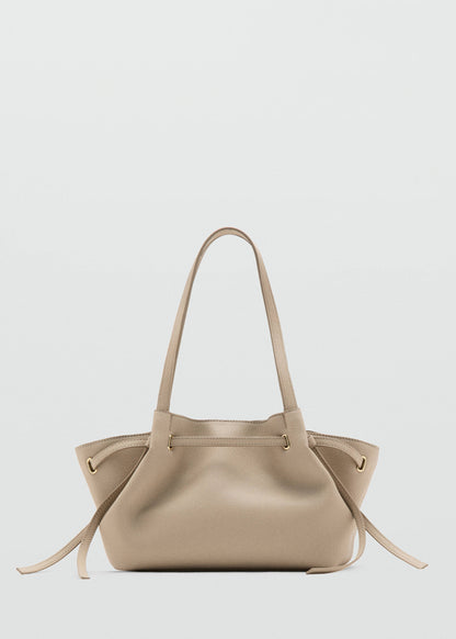 Medium faux leather shoulder bag