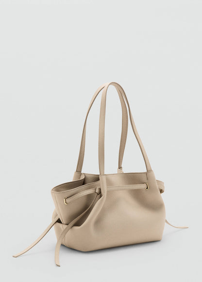 Medium faux leather shoulder bag