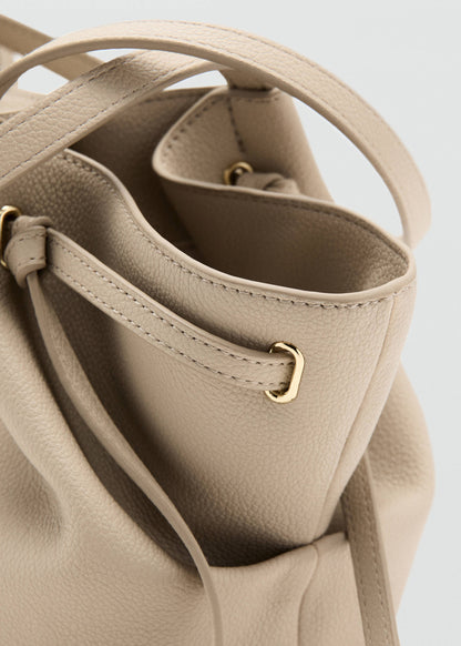 Medium faux leather shoulder bag
