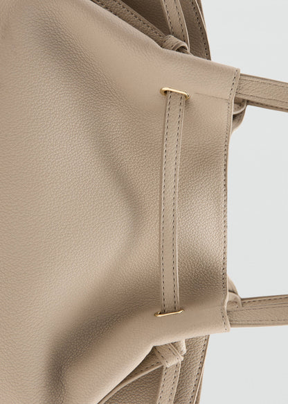 Medium faux leather shoulder bag