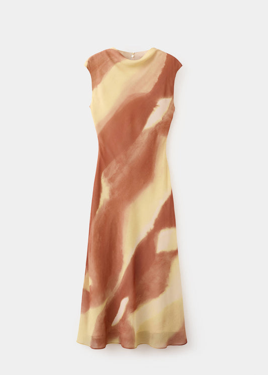 A-line printed dress