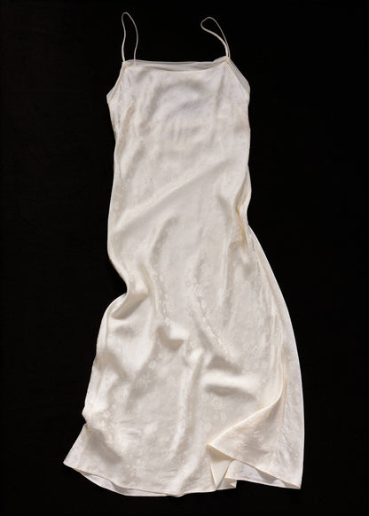 Jacquard dress with silk details
