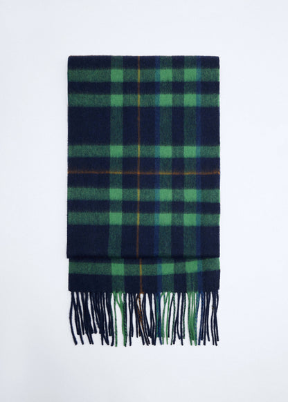 Fringed edge wool-blend scarf