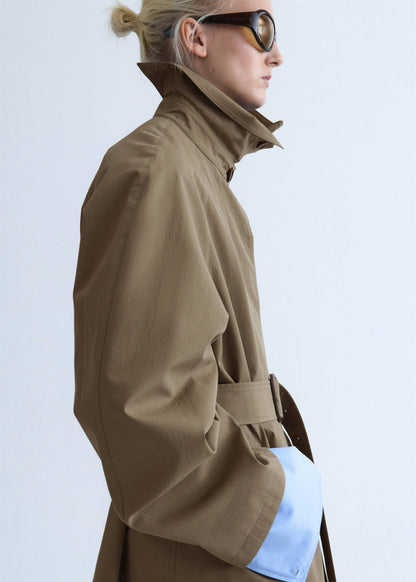 Oversized trench coat with belt