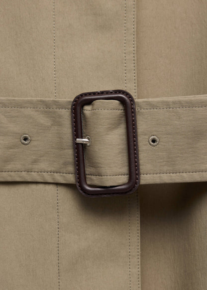 Oversized trench coat with belt
