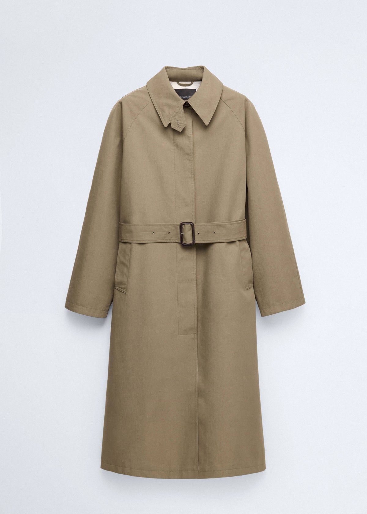 Oversized trench coat with belt