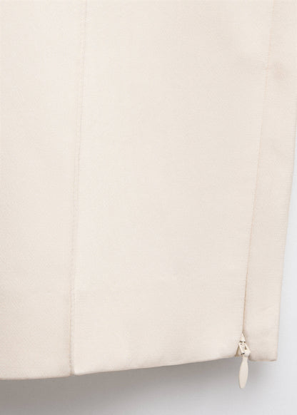Satin trousers with hem slits