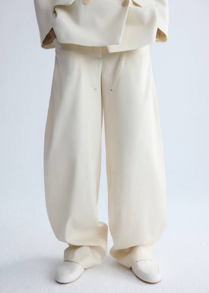 Balloon trousers with decorative seams