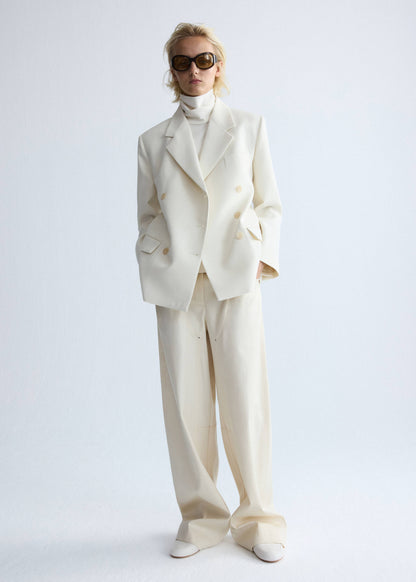 Double-breasted wool blazer