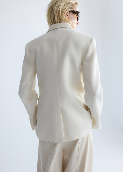 Double-breasted wool blazer