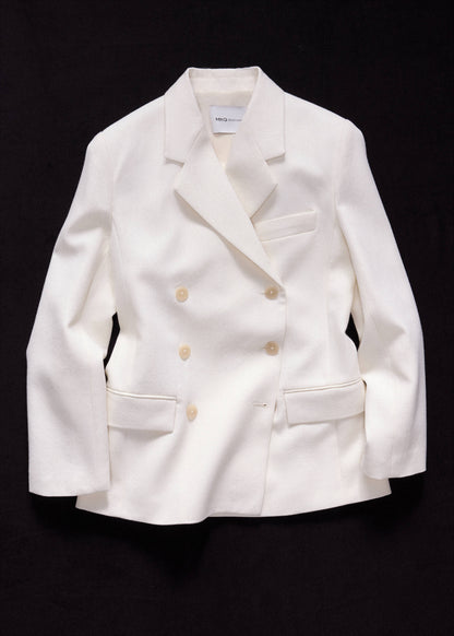 Double-breasted wool blazer
