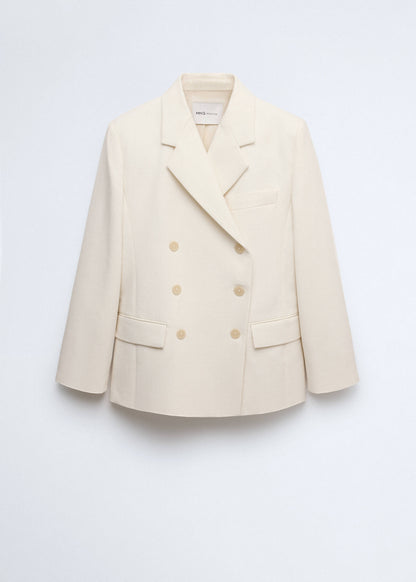 Double-breasted wool blazer