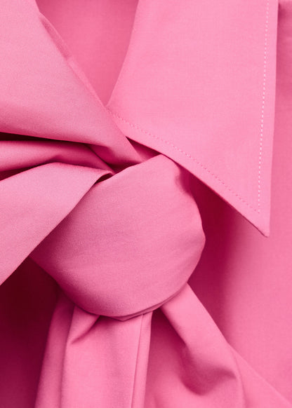 Fitted blouse with maxi bow