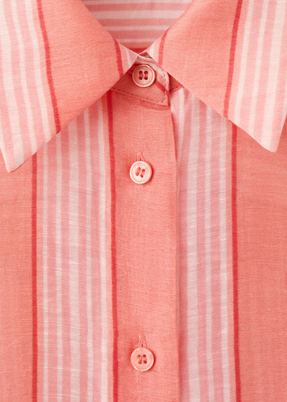 Linen lyocell blend stripe shirt