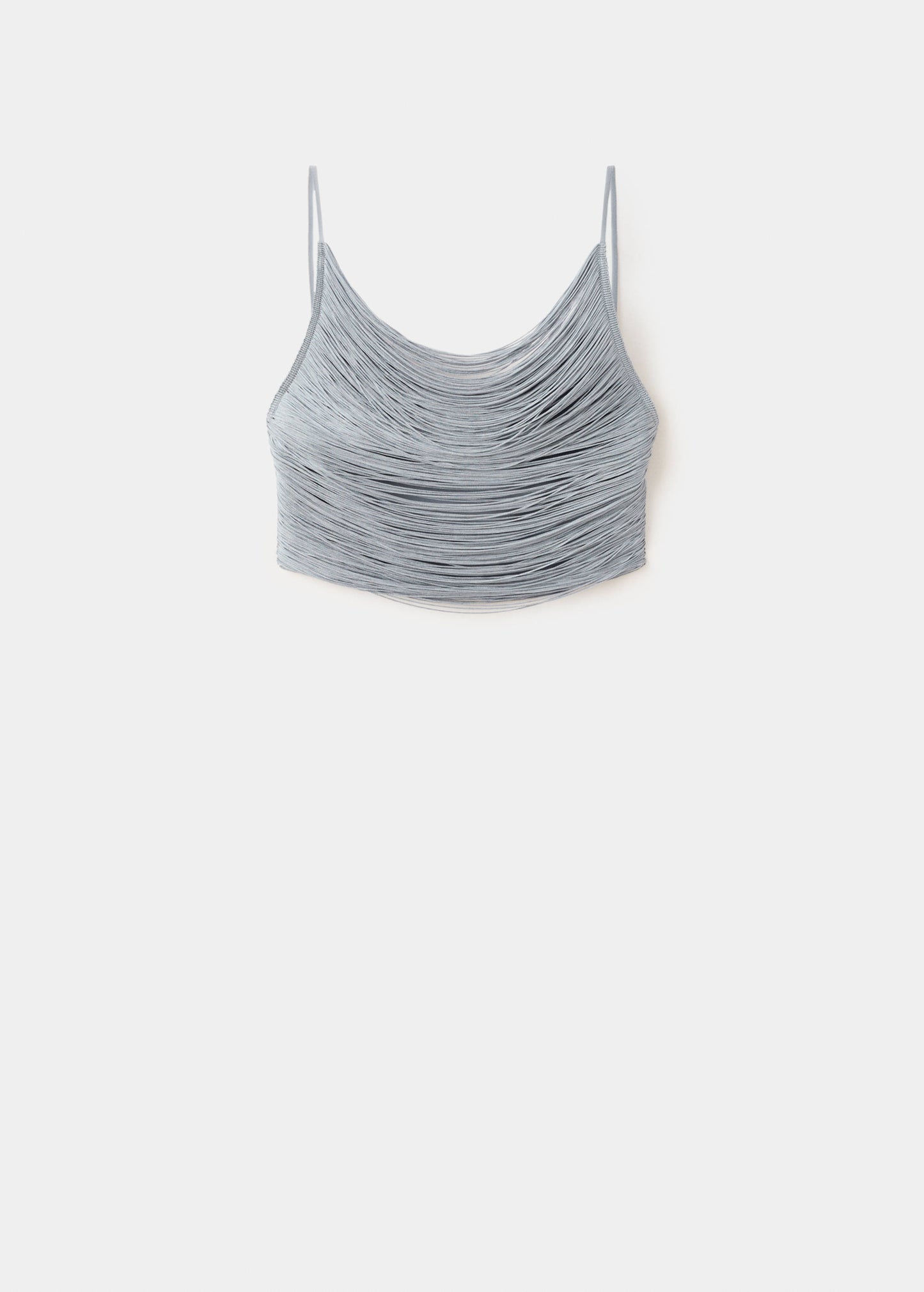 Open-back fringed top