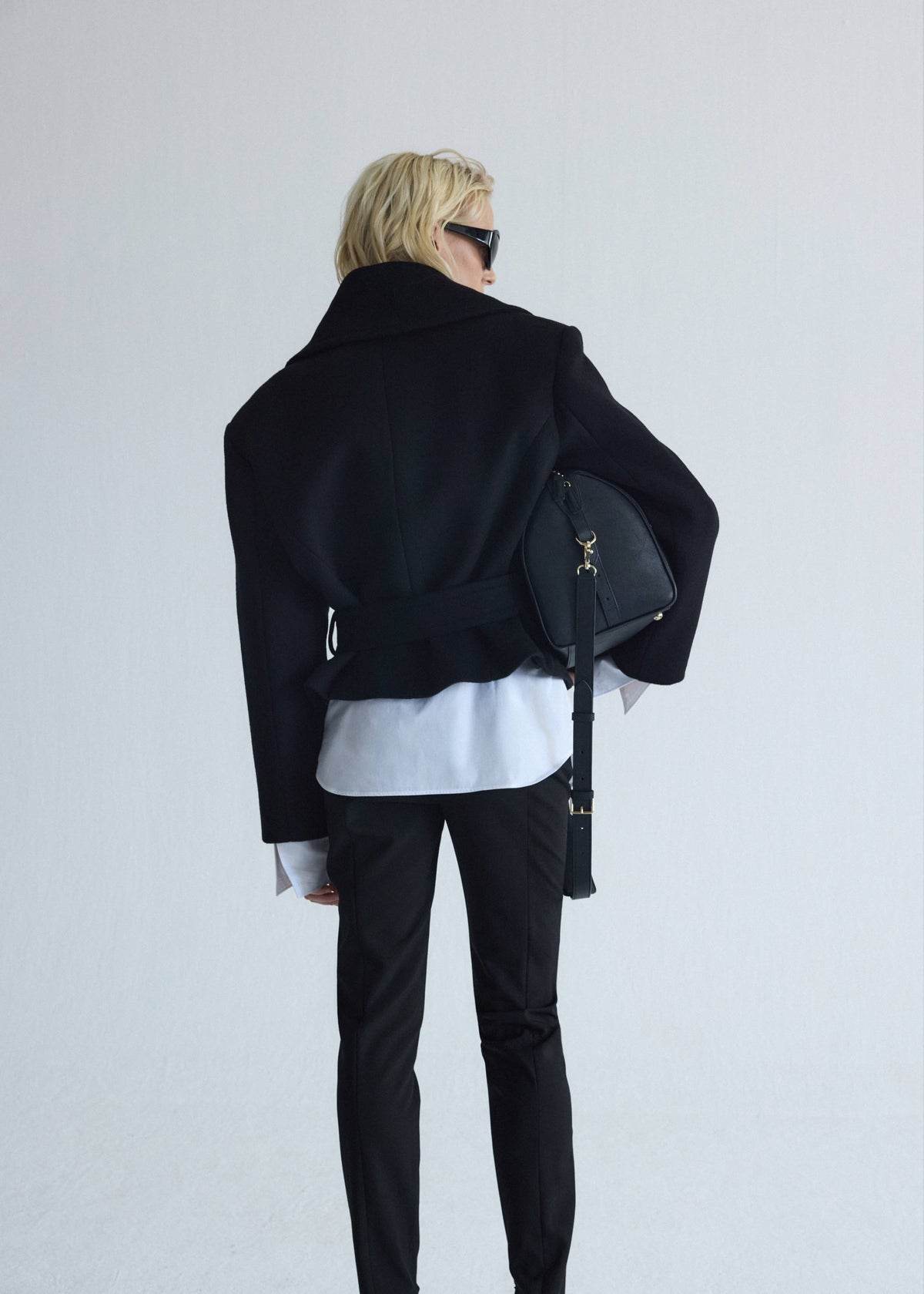 Woollen coat with belt