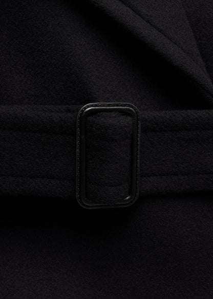 Woollen coat with belt