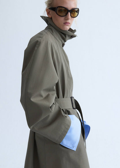 Straight poplin shirt