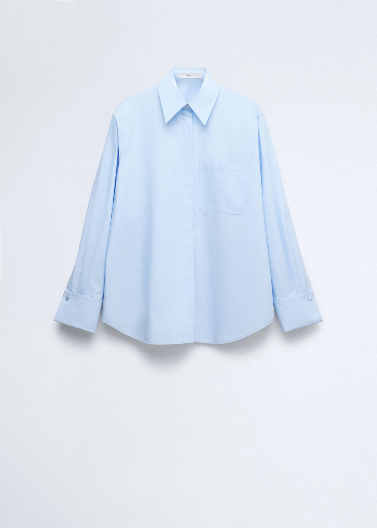 Straight poplin shirt