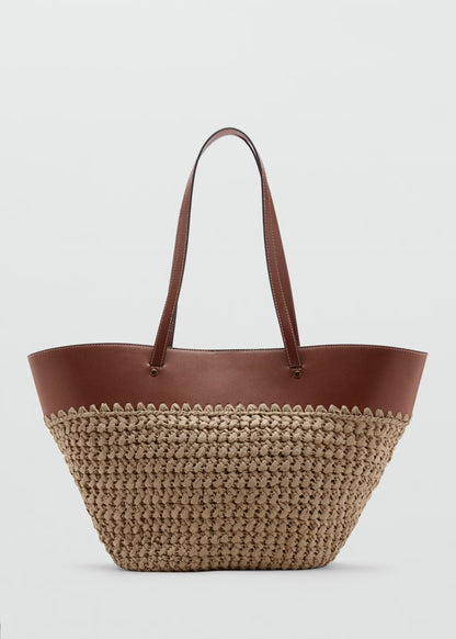Large natural fibre basket