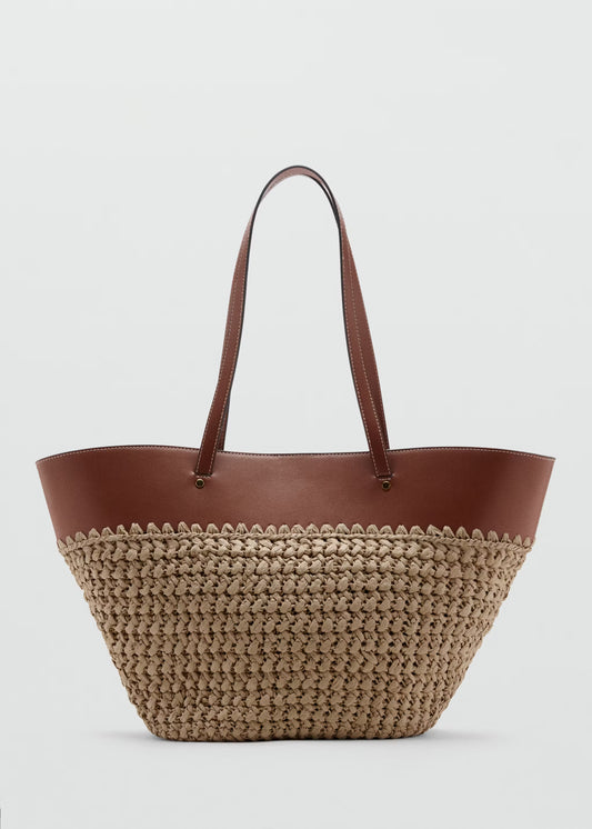 Large natural fibre basket