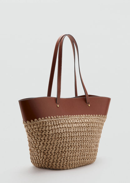Large natural fibre basket