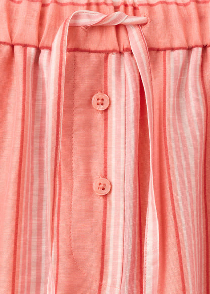 Straight trousers in a linen lyocell blend with stripes