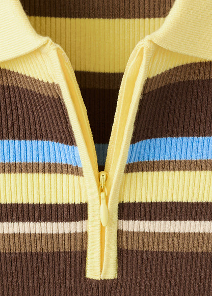 Striped rib sweater