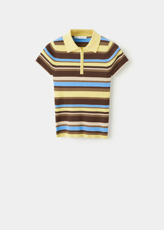 Striped rib sweater