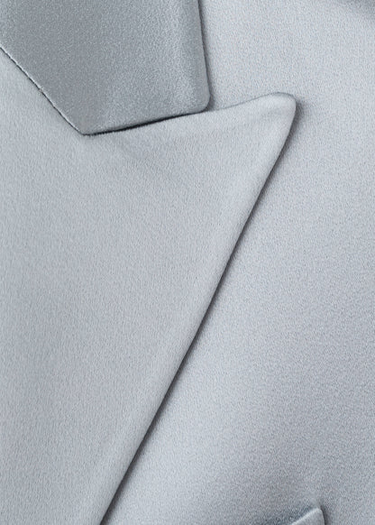 Topstitched lapel blazer