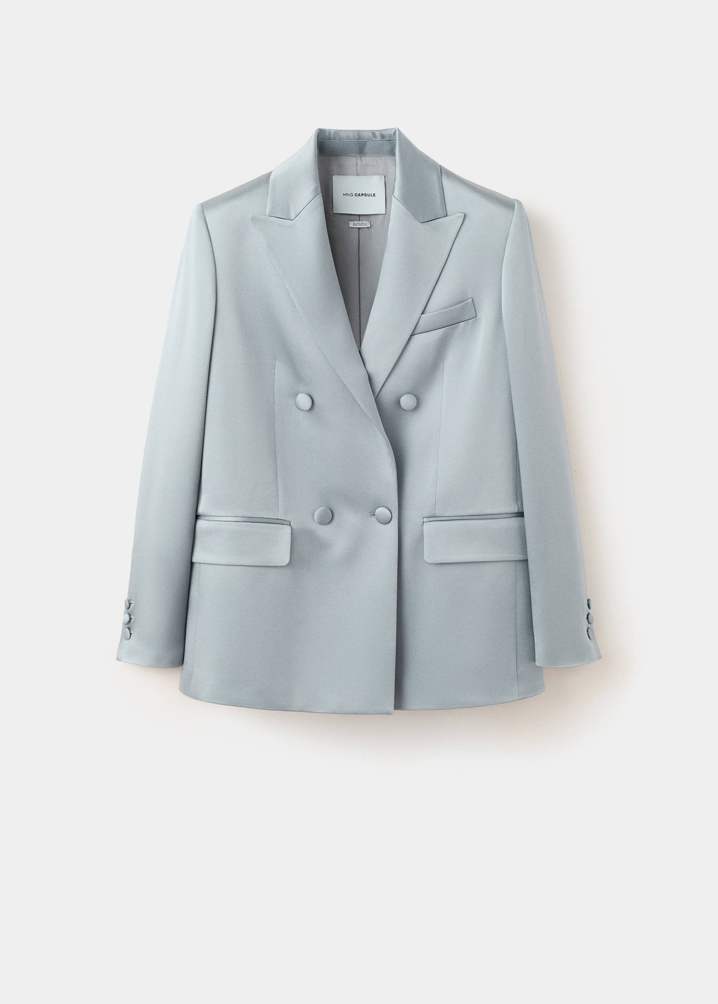 Topstitched lapel blazer